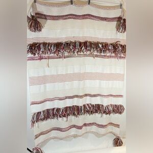 Global Caravan Bohemian Blanket Throw 58” x 50” EUC